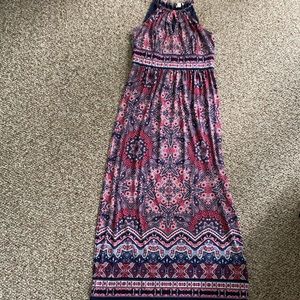 Petite size 6 paisley halter style maxi dress